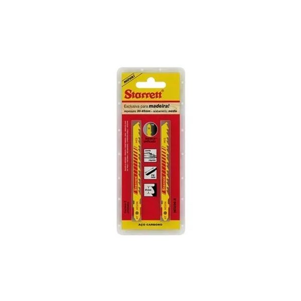 Lâmina para Serra Tico-Tico Carbono Encaixe Afilado 100mm com 6 Dentes (2 Unidades) Starret