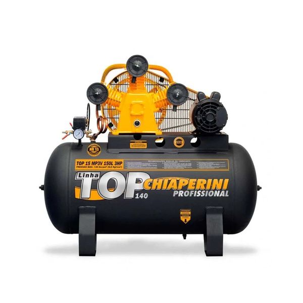 Compressor de Ar Top 15MP3V 150L Motor Monofásico 3HP 220/380V IP21 Chiaperini