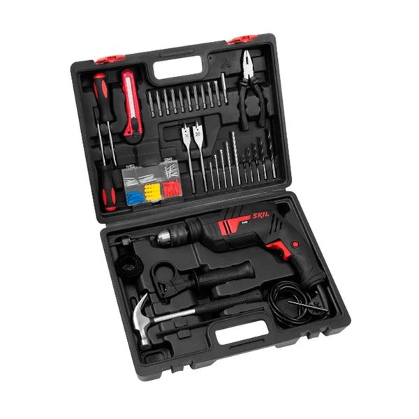 Furadeira de Impacto Elétrica Skil 127V com 36 Peças Preta