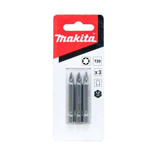 Jogo de Pontas Bits Torx T20 50mm com 3 Peças Makita B25395