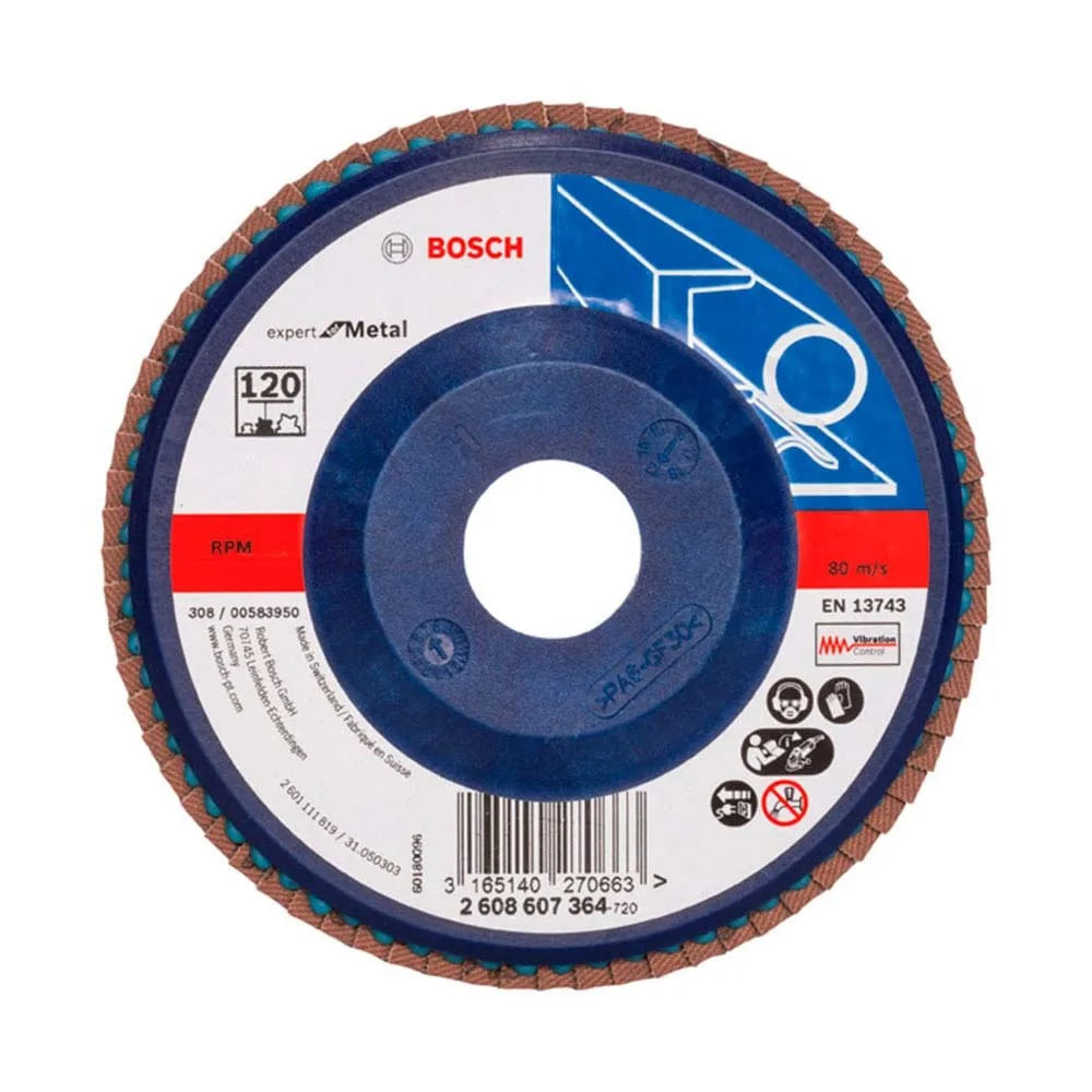 Disco Flap para Metal Grão 60 180x22,23mm Bosch
