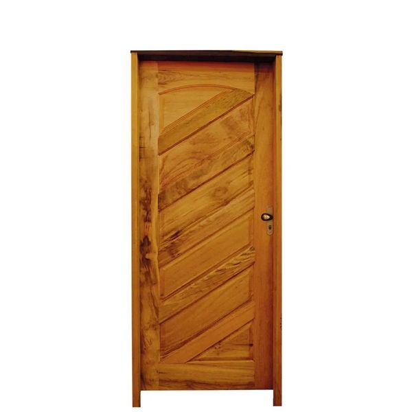 Kit Porta de Madeira Mirabela 210x82x14cm Esquerda Imbuia Rodam
