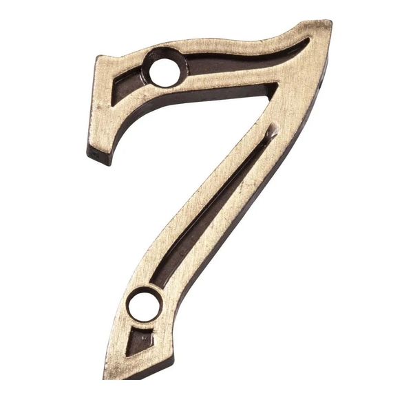 Número 7 para Apartamento em Zamac Latonado Oxidado União Mundial Número 7 para Apartamento de zamac latonado oxidado União Mundial