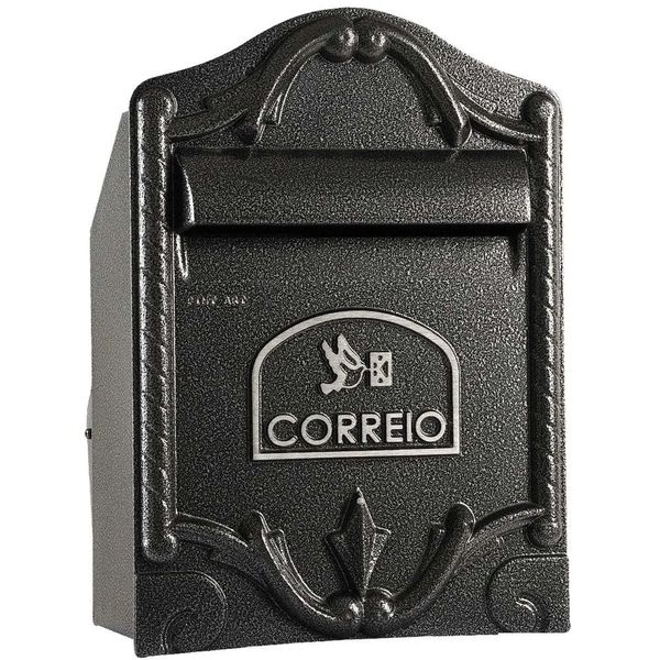 Caixa de Correio de Embutir Beta Eco Preta Pintart com Abertura Traseira Caixa de correio Beta Eco preta Pintart