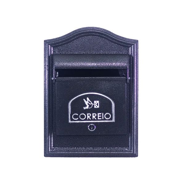 Caixa de Correio de Embutir em Alumínio Preto Linha Eco Pintart Caixa de correio de embutir preto alumínio Eco Pintart