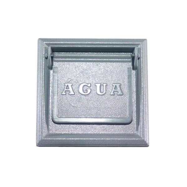 Visor de água reto de embutir branco de alumínio Eco Pintart