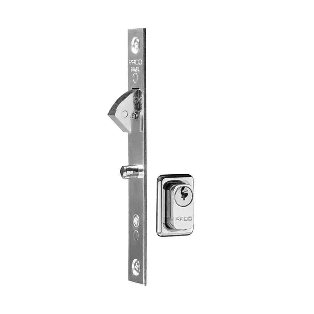 Fechadura Bico de Papagaio Pado 450 para Porta de Correr Cromada Fechadura Zm Serra Correr Bico Papagaio 450 Cr Pado