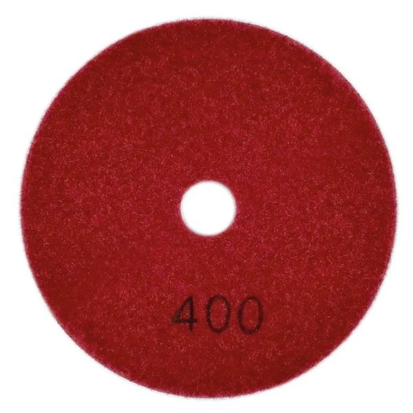 Disco Diamantado de Polimento Brilho d'Água G400 Cortag 100mm Vermelho Disco Diamantado De Polimento Brilho D'água G400 Vermelho Cortag