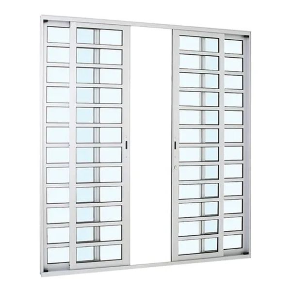 Porta de Correr 4 Folhas Alumínio Alumifort Sasazaki Branca 216x250cm