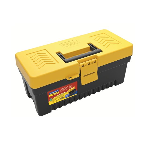 Caixa Plástica para Ferramentas Tramontina 13" com Bandeja Removível e Espaço para Cadeado Caixa Plástica Para Ferramentas 13" Com Tranca Plástica E Espaço Para Cadeado Tramontina