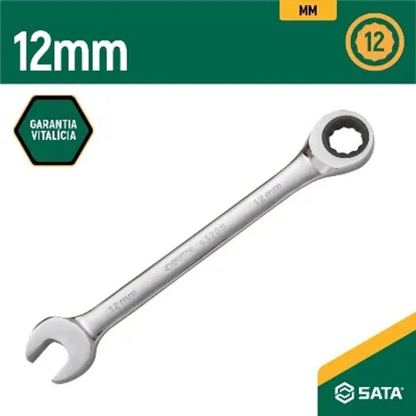 Chave Combinada com Catraca 12mm Sata ST43205ST Chave Combinada c/ Catraca 12mm Sata