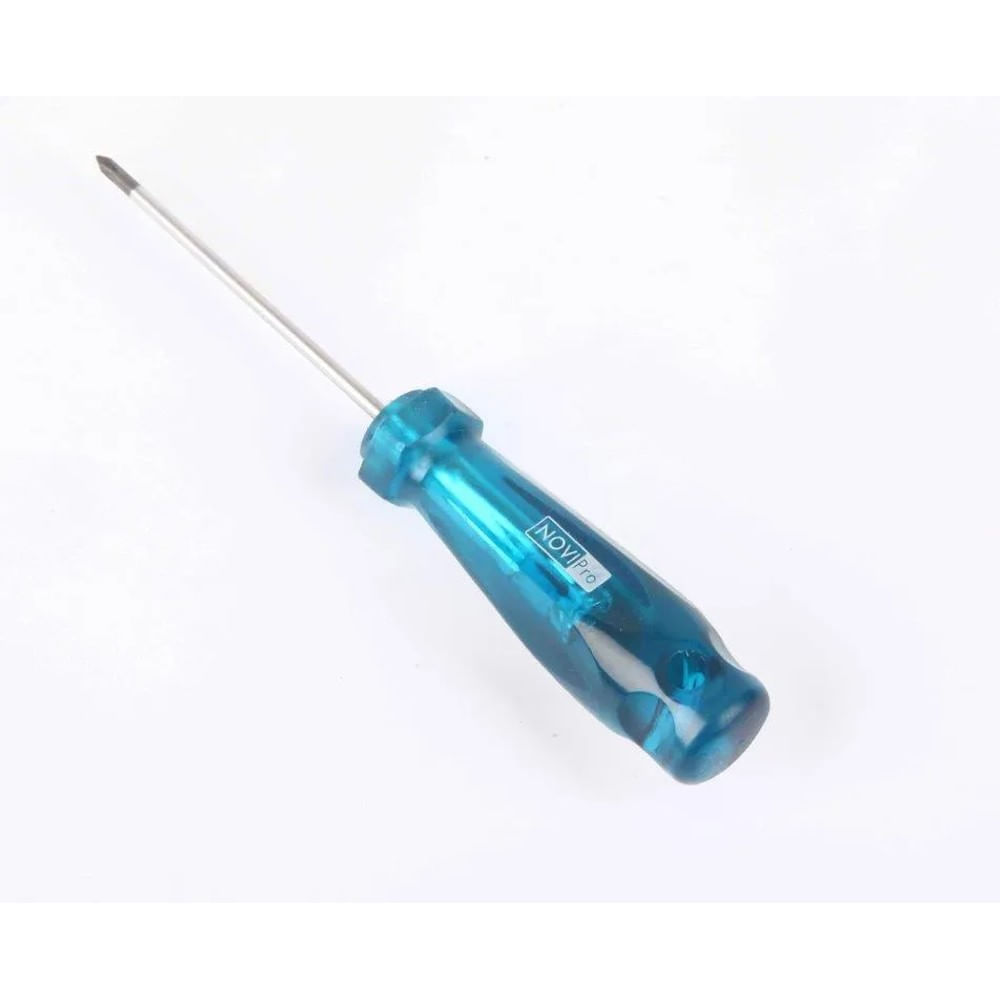 Chave de Fenda Ponta Cruzada 3x125mm PH0 Novipro Chave de Fenda Ponta Cruzada Transparente 3x125mm Novipro