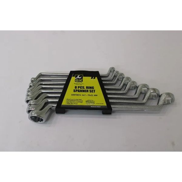 Jogo de Chave Estrela Dupla com 8 Peças 6x7 a 20x22mm Novipro Jogo de Chave Estrela Dupla c/ 8 Unidades (6x7, 8x9, 10x11, 12x13, 14x15, 16x17, 18x19, 20x22mm) Novipro