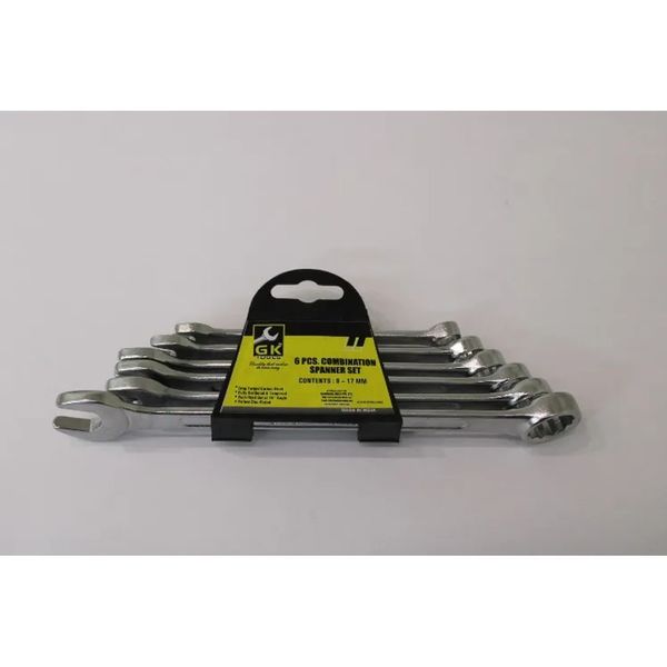Jogo de Chaves Combinadas com 6 Peças 8 a 17mm Novipro Jogo de Chave Inglesa Combinadas c/ 6 Unidades (8, 10, 12, 13, 14 e 17mm) Novipro