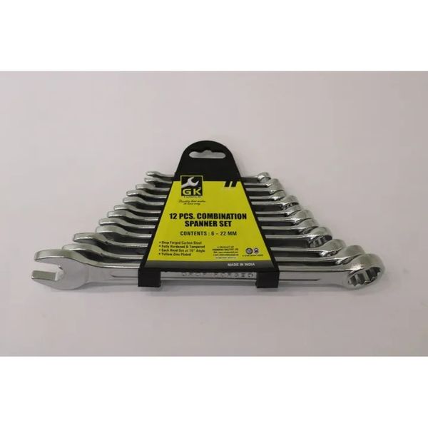 Jogo de Chave Combinada Novipro com 12 Peças 6 a 22mm Jogo de Chave Inglesa Combinadas c/ 12 Unidades (6 a 14, 17, 19 e 22mm) Novipro
