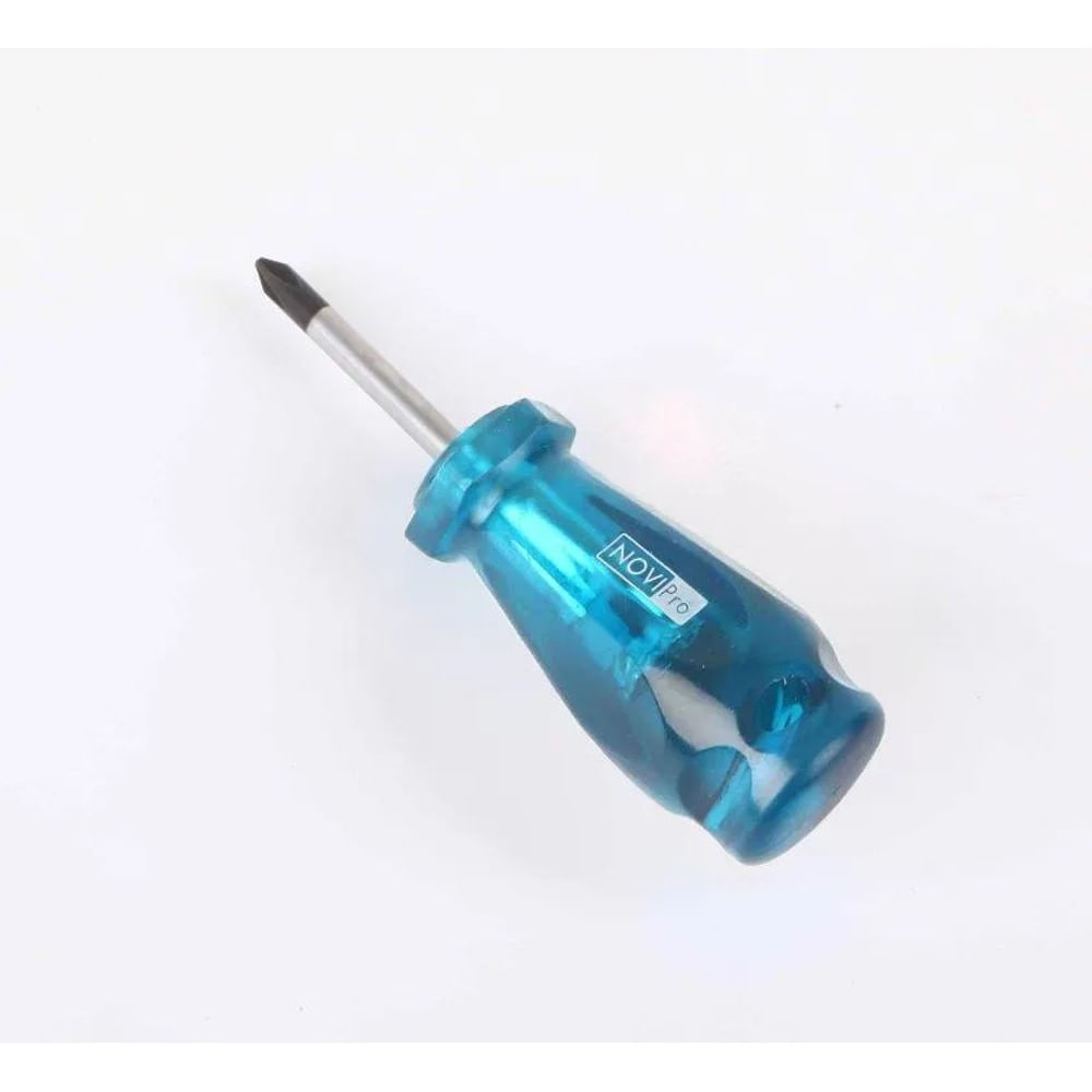Chave de Fenda Atarracada com Ponta Cruzada 5x38mm Novipro Chave de Fenda Atarracada Ponta Cruzada Transparente 5x38mm Novipro