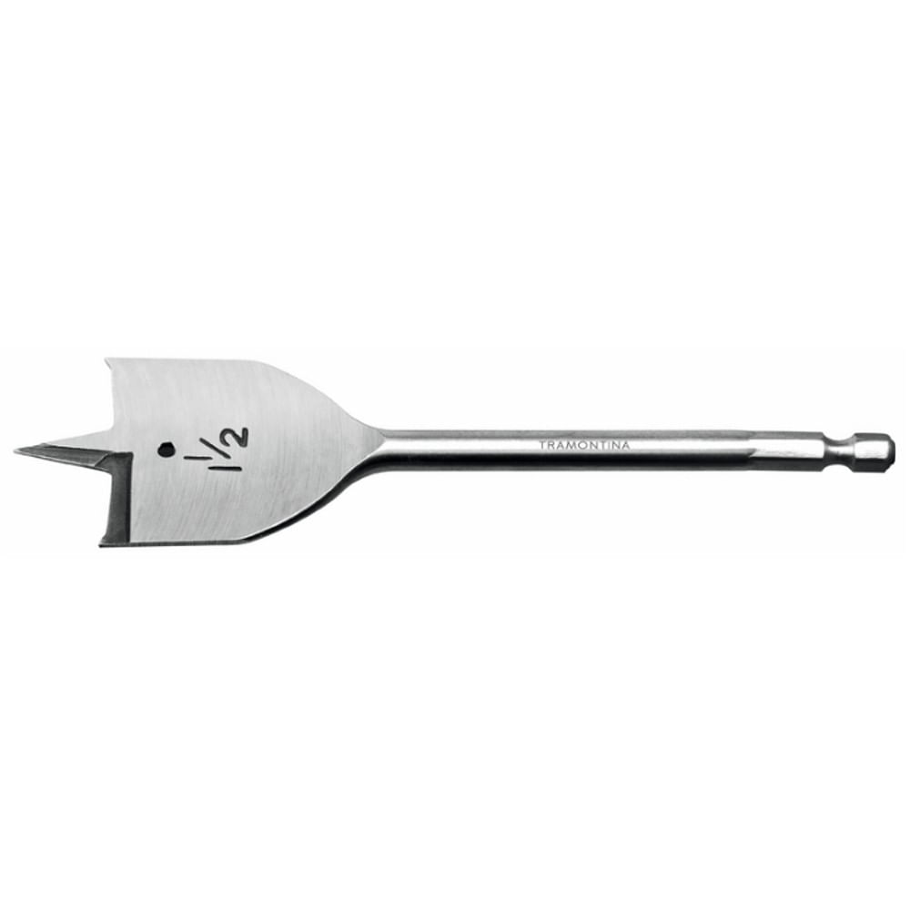 Broca para Madeira Ponta Chata 1/4" x 150mm Tramontina Master Broca Para Madeira Ponta Chata 1/4 X 150 Mm Corpo Em aço Especial Haste Encaixe Rápido 1/4 43144101 Tramontina