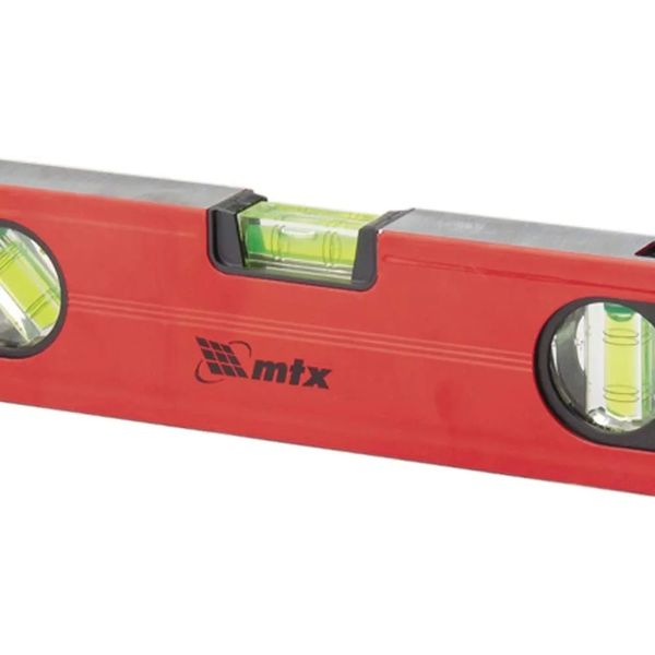 Nível de Alumínio MTX 600 mm com 3 Bolhas e 1 Bolha com Espelho Nível De Alumínio, 24" (600 ), 3 Bolhas, 1 Bolha Com Espelho,