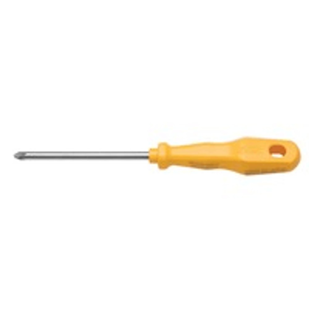 Chave de Fenda Ponta Cruzada Tramontina Master 1/8x4 Chave De Fenda Ponta Cruzada 1/8x4 Haste Em aço Especial Cabo Injetado Em Pp Amarelo 41505021 Tramontina