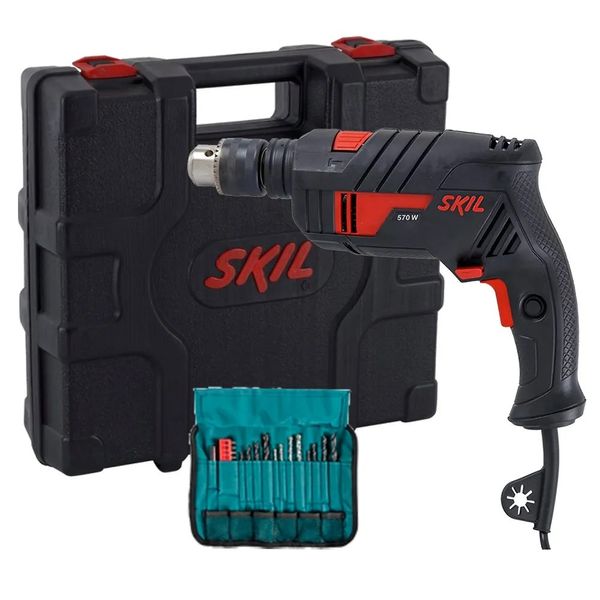 Furadeira de Impacto Skil 6555 570W 127V com Acessórios e Maleta Furadeira de Impacto Skil 6555 570W 127V acessórios e maleta Bosch