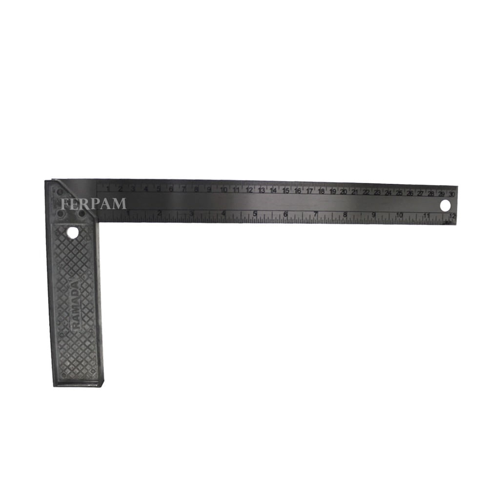 Esquadro Profissional com Cabo de Zamak de 12 Pol. Ramada 1212 Esquadro Profissional com Cabo de Zamak de 12 Pol. 1212 Ramada