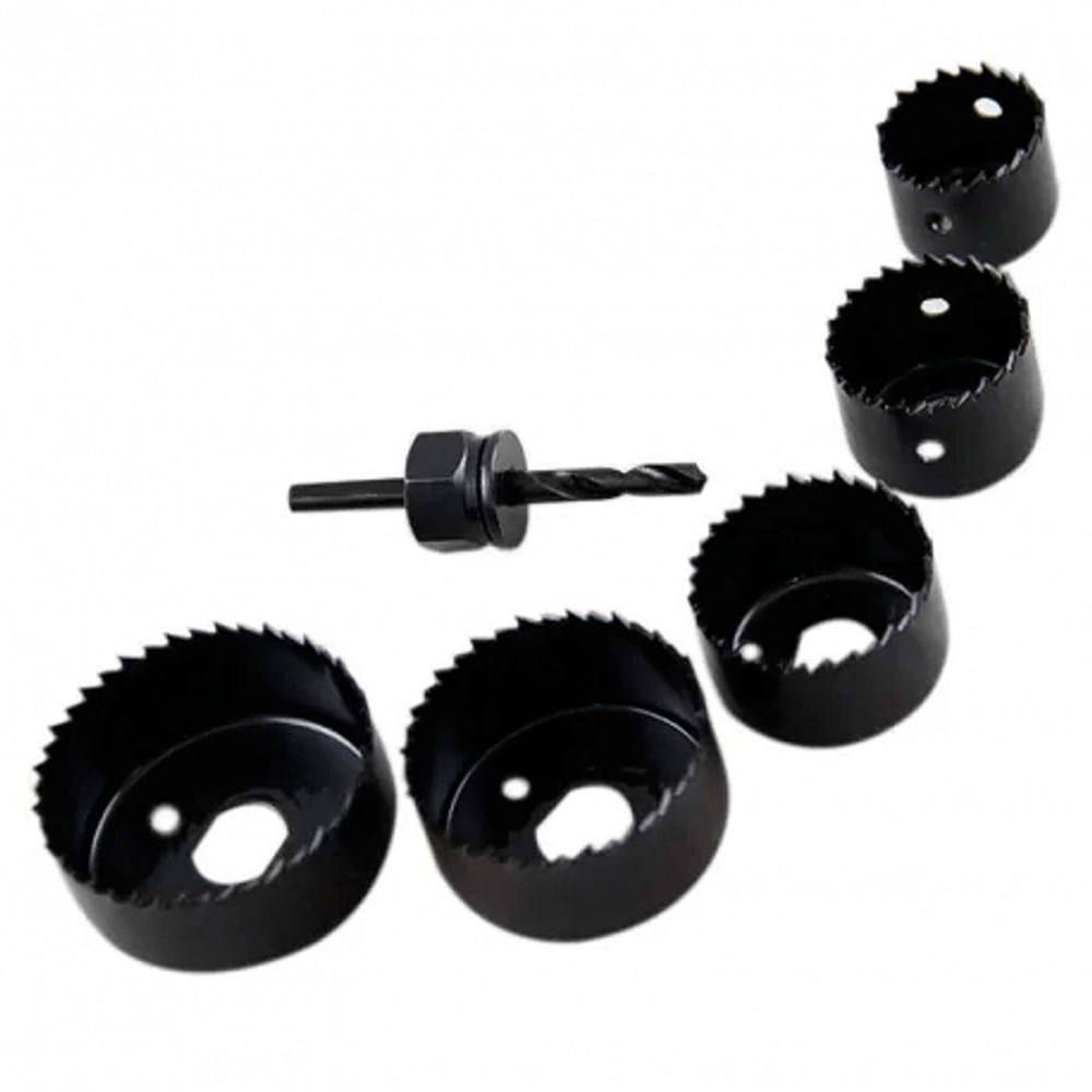 Kit Serra Copo Stamaco com 6 Peças em Aço Carbono 9634 Kit Serra Copo Com 6 Peças 9634 Stamaco