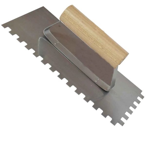 Desempenadeira de Aço Dentada 12cm x 25cm - Ramada Desempenadeira de Aço Dentada 12cmX25cm - Ramada