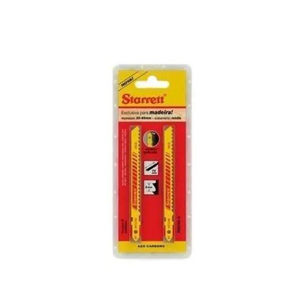 Lâmina p/ Serra Tico-tico Carbono 100mm 8 Dentes 2 Peças HCU38-2 Starrett
