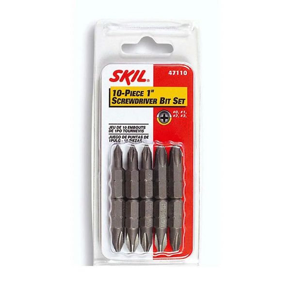 Jogo de Bits e Pontas de Fenda Skil 445 com 10 Peças Bits e pontas de fenda 10 peças 445 Skil