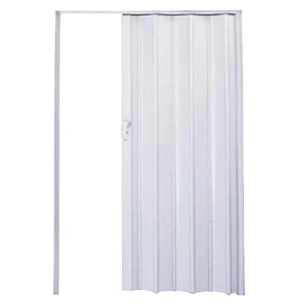 Porta sanfonada de PVC Plast 210x72cm com fechadura branca BCF