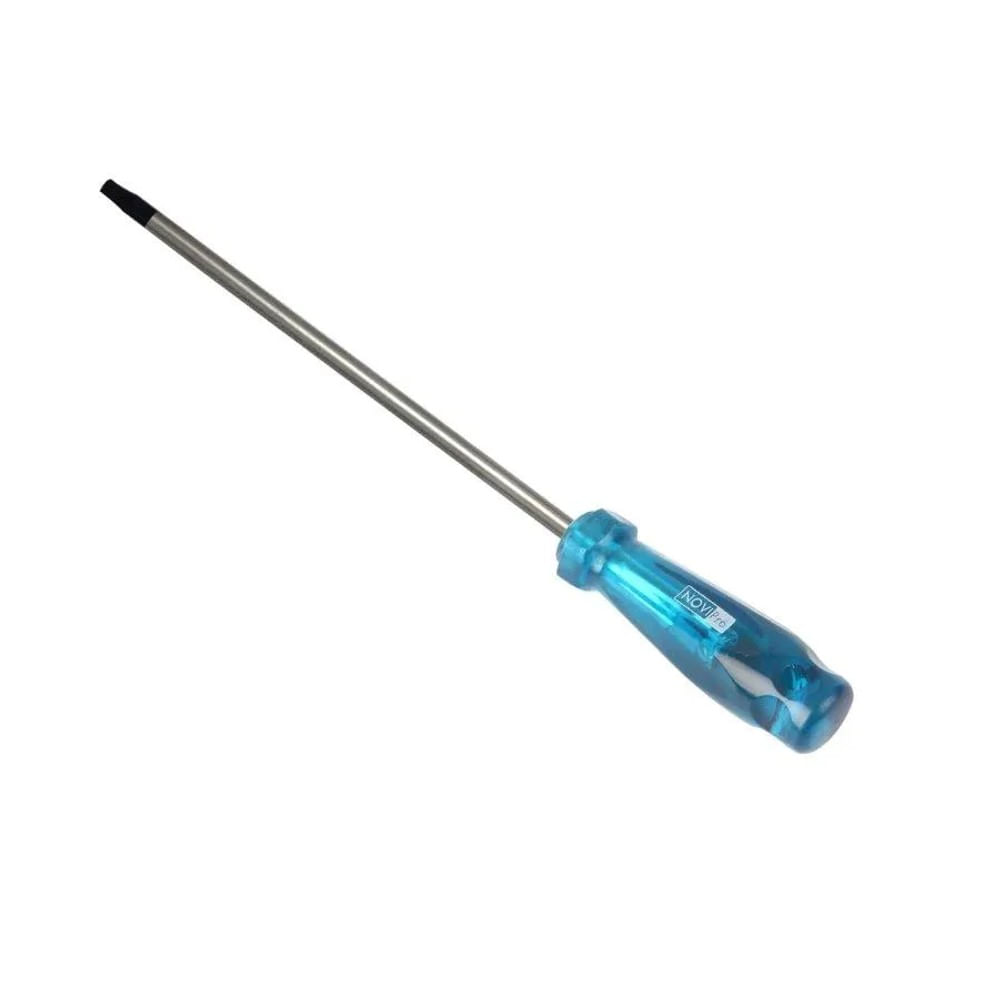 Chave de Fenda com Orifício T8x75x3mm CRV Transparente Novipro Chave de Fenda Eixo CRV Ponta c/ Orifício T8x75x3mm Transparente Novipro