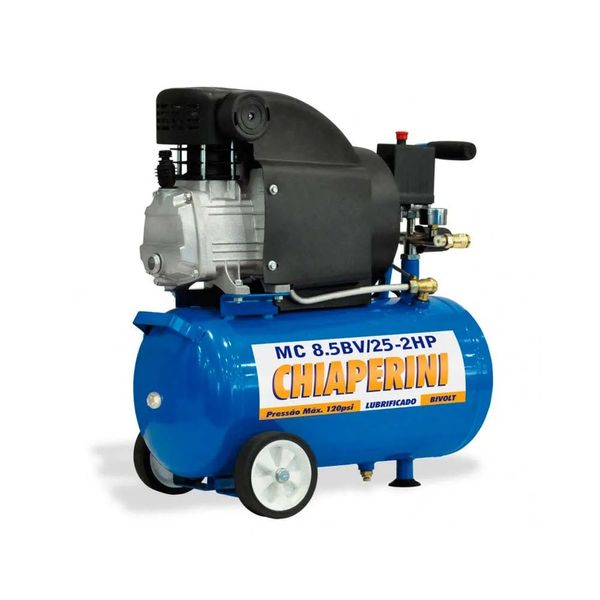 Motocompressor Chiaperini 8.5 25L 2HP com Kit G3 110/220V Azul Motocompressor 8.5 25L 2HP com kit G3 110/220V azul Chiaperini