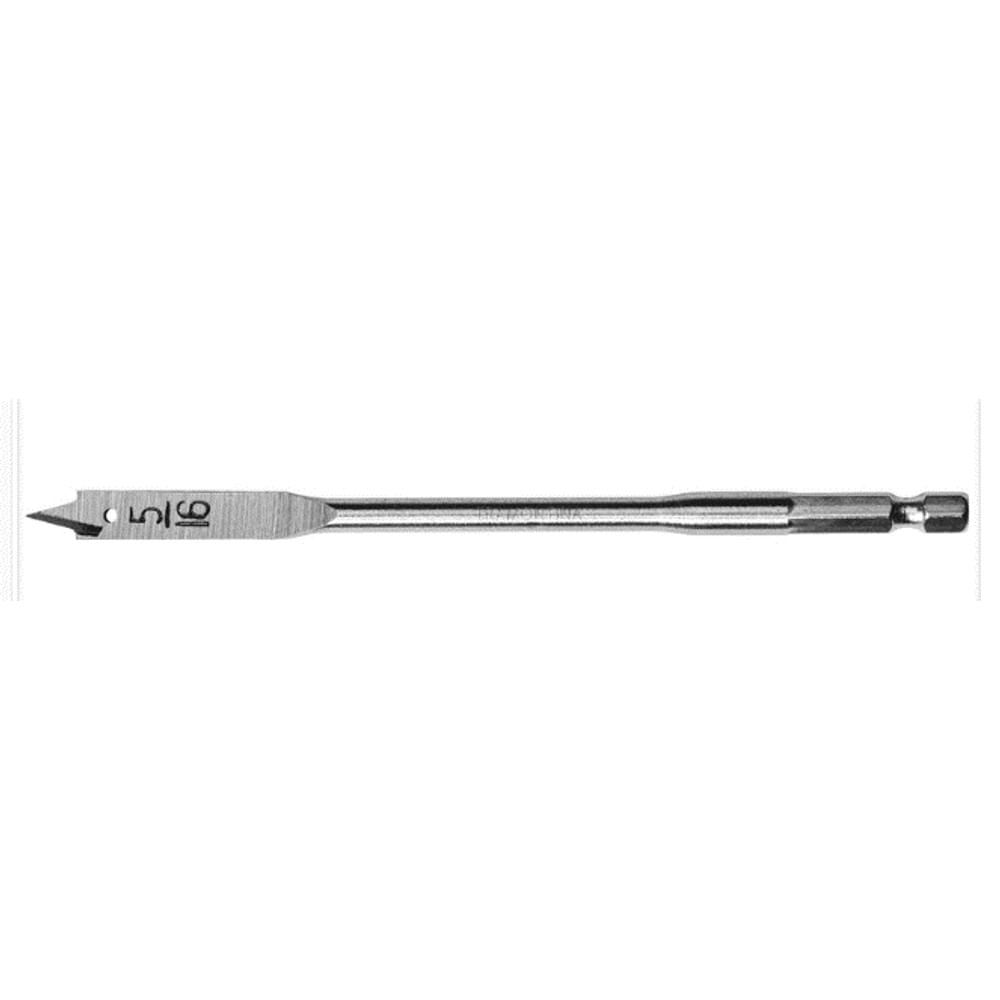 Broca Chata para Madeira 5/16" x 150mm com Encaixe Rápido 1/4" Tramontina Broca Para Madeira Ponta Chata 5/16 X 150mm Corpo Em aço Especial Haste Encaixe Rápido 1/4 43144102 Tramon