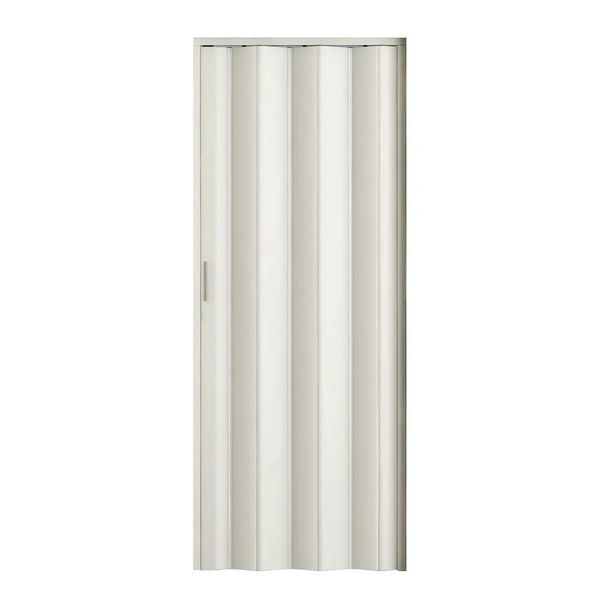 Porta Sanfonada com Trinco em PVC 60x210cm Branco BCF Porta Sanfonada com Trinco PVC 60x210cm Branco BCF
