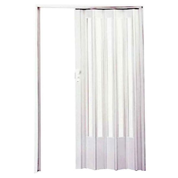 Porta sanfonada de PVC Translucida 210x72cm com fechadura branca BCF