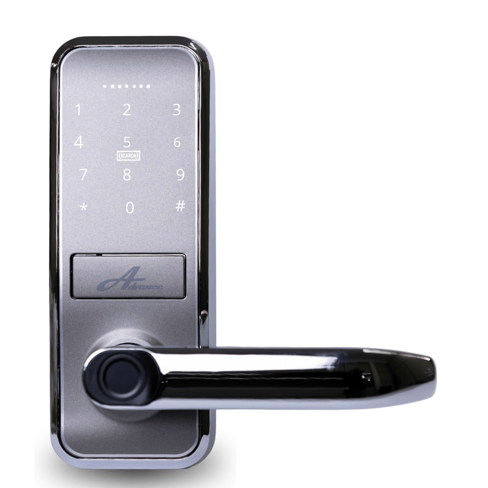 Fechadura Eletrônica de Embutir Advance 8500 A Wi-Fi Biometria Cinza Fechadura Eletronica De Embutir Modelo 8500 A Cinza - Advance