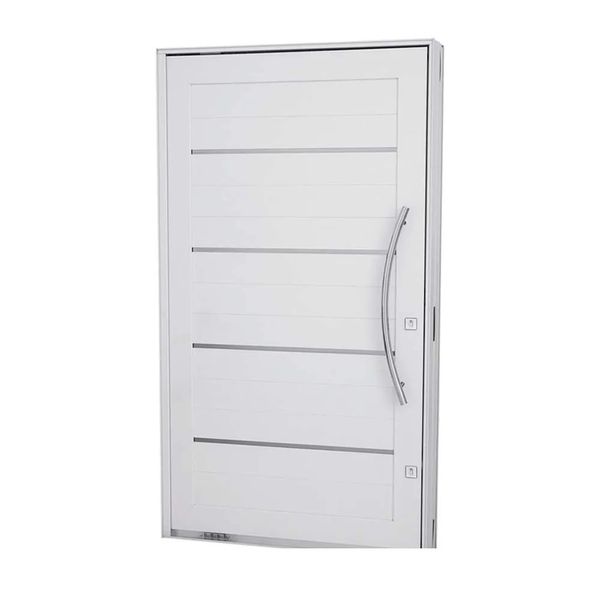 Porta Pivotante Sasazaki Aluminium 223x126cm Lambris Horizontais com Friso Branca Direita Porta pivotante direita Aluminium 223x126cm lambris horizontais com friso branca Sasazaki