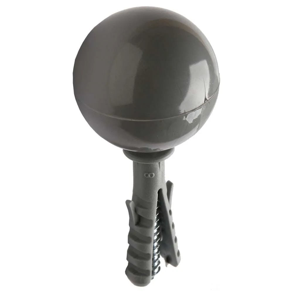 Batedor de Porta Bola em PVC Cinza Fixtil Batedor de Porta Pvc Cinza Fixtil