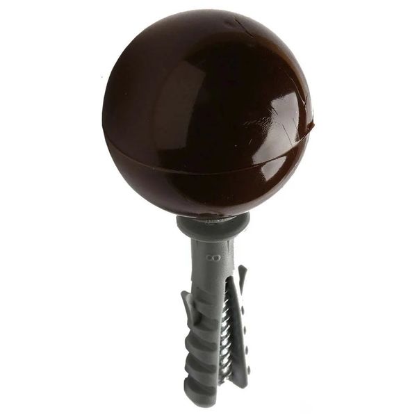 Batedor de Porta em PVC Modelo Bola Marrom Fixtil Batedor de Porta Pvc Marrom Fixtil