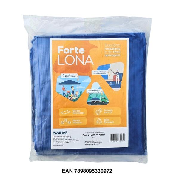 Forte Lona 3X2 Azul Plasitap