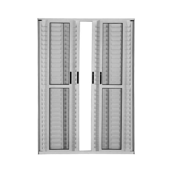 Porta de Correr 6 Folhas de Alumínio Atlântica Magnum 210x150cm Branca Porta de correr de alumínio 6 folhas Magnum 210x150cm branca Atlântica