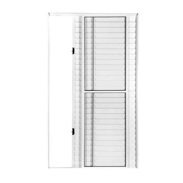 Porta de Correr 3 Folhas de Alumínio Atlântica Magnum 210x160cm Branca Porta de correr de alumínio 3 folhas Magnum 210x160cm branca Atlântica