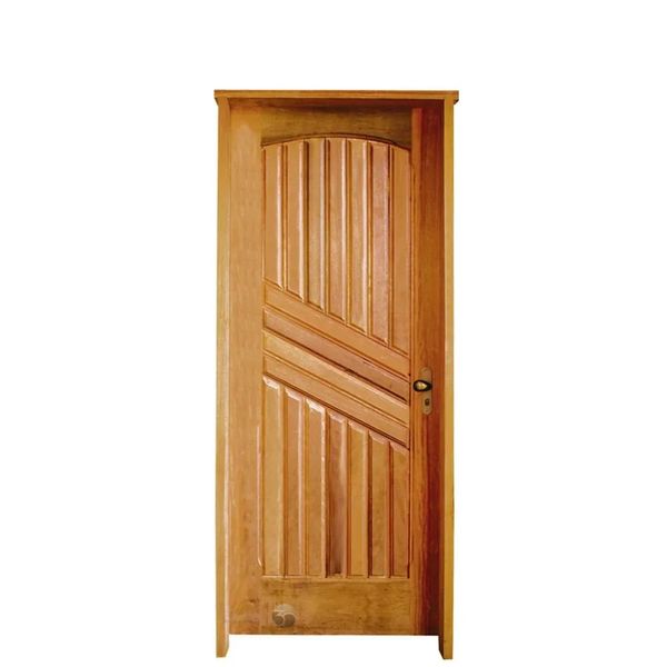 Kit Porta de Madeira Barcelona Rodam 210x82x14cm Imbuia com Fechadura Externa Lado Esquerdo Kit porta de madeira Barcelona Itauba Rodam 210x82x14cm E imbuia
