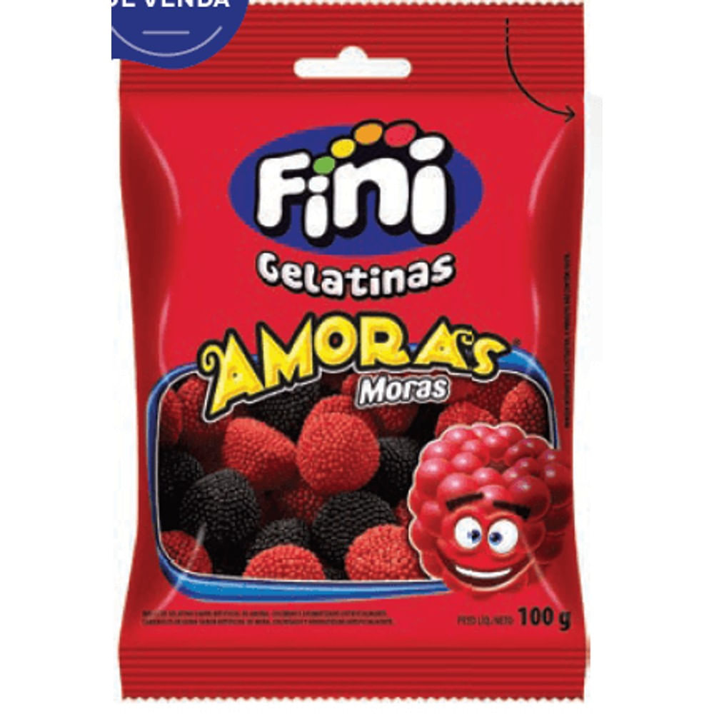 Bala de Gelatina Amoras Fini 90g Amoras 90g Fini
