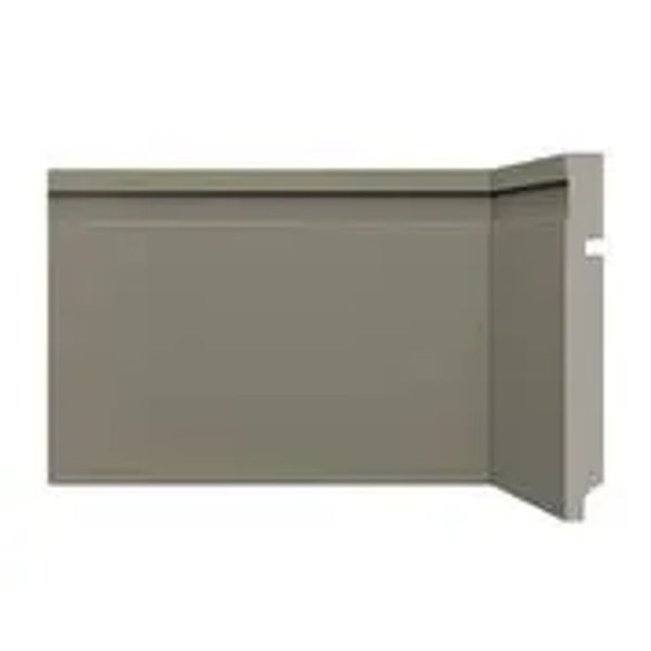 Rodapé de Poliestireno 480 Cinza Titanium 150mm de Altura 2,40m Santa Luzia