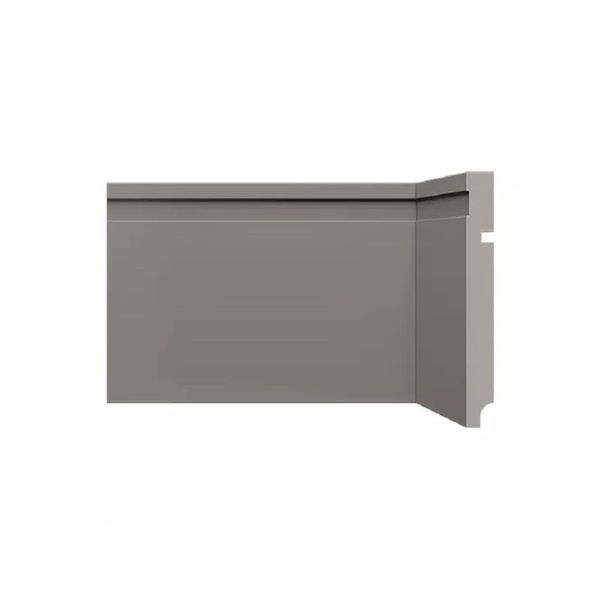 Rodapé Poliestireno Cinza Titanium 150mm x 2,40m Acetinado 480 Santa Luzia Rodapé de Poliestireno 480 Cinza Titanium 150mm de Altura 2,40m Santa Luzia