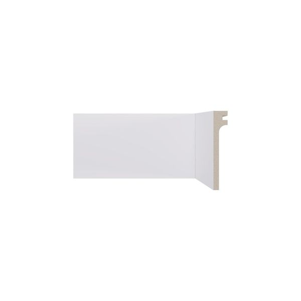 Rodapé Sobrepor Poliestireno Branco 110mm x 2,40m Acetinado Santa Luzia Rodapé de Sobrepor 548 Poliestireno Branco com 110mm de Altura 2,40m Santa Luzia