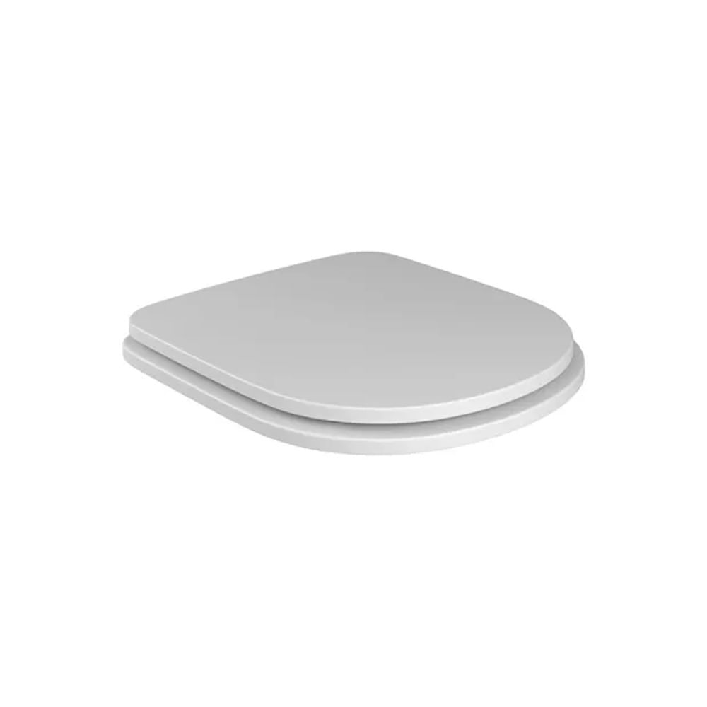 Assento Sanitário Deca Vogue Plus em Poliéster com Microban Branco Assento Poliéster Com Microban Para Bacias Vogue Plus Branco / Cromado Deca