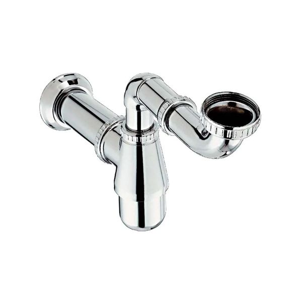 Sifão para Lavatório Cruzado Regulável 1" x 1.1/2" em Metal Cromado Esteves Sifão para lavatórios cruzado regulável de 1" x 1.1/2" cromado Esteves