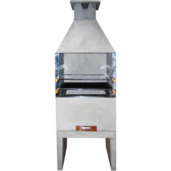 Churrasqueira de Concreto Refratário Atacadão Lazer 74cm Cinza Churrasqueira Concreto Refratário Atacadão Lazer 74cm
